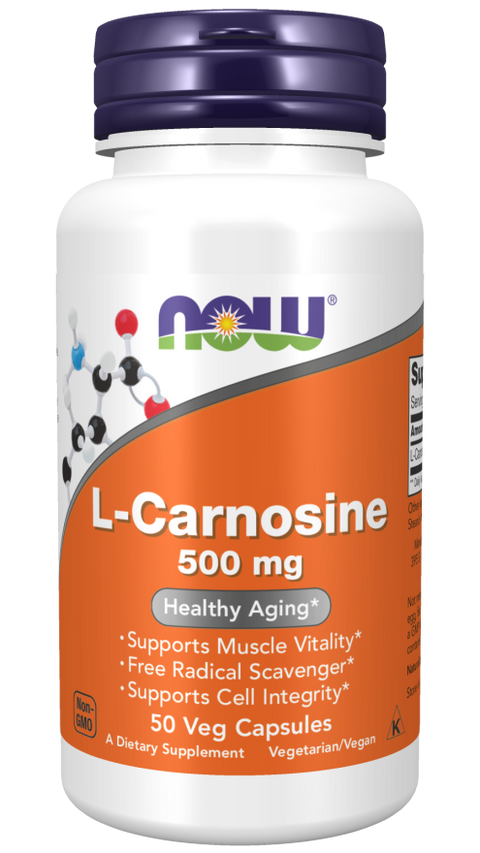 L-Karnosín 500 mg zdravé starnutie - NOW Foods