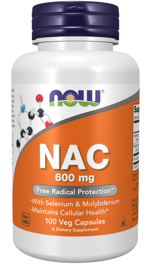 NAC 600 mg, ochrana proti voľným radikálom - NOW Foods