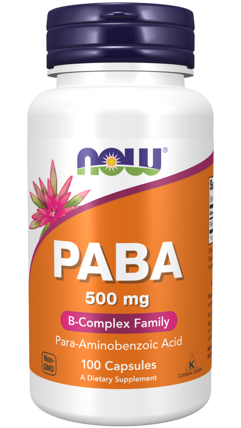PABA 500 mg (vitamín B10) - NOW Foods