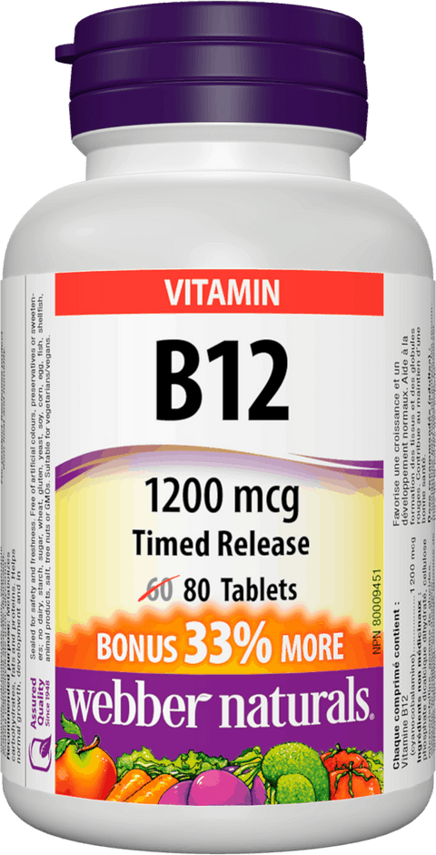 Vitamín B12 1200mcg postupné uvoľňovanie BONUS
