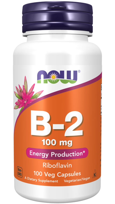 Vitamín B2 100 mg - NOW Foods
