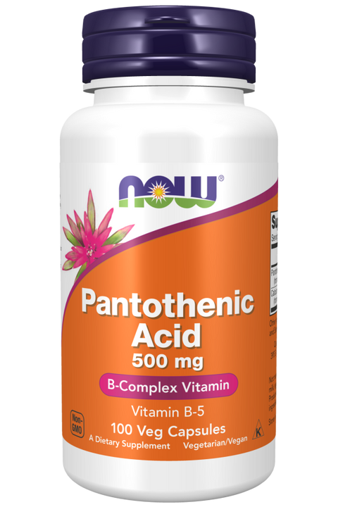 Vitamín B5 (Kyselina pantoténová) 500 mg - NOW Foods