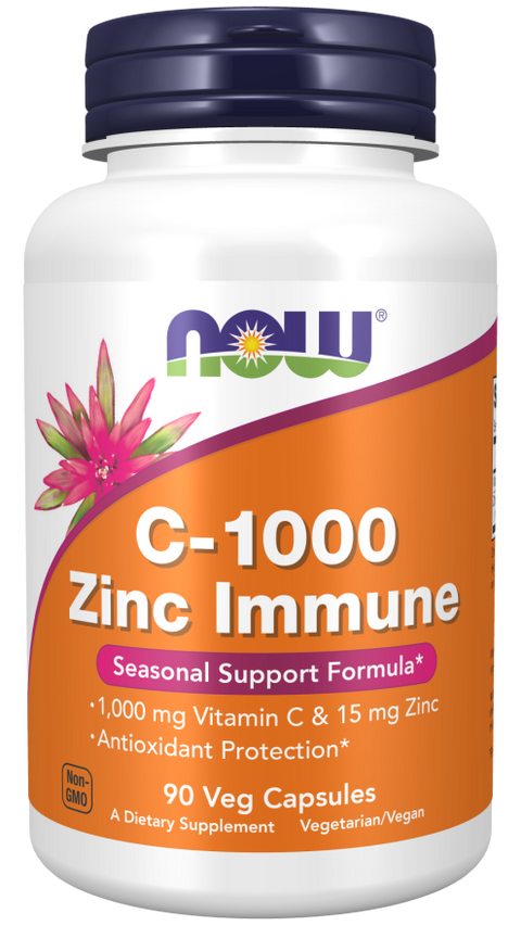 Vitamín C 1000 + Zinok 15 mg - NOW Foods
