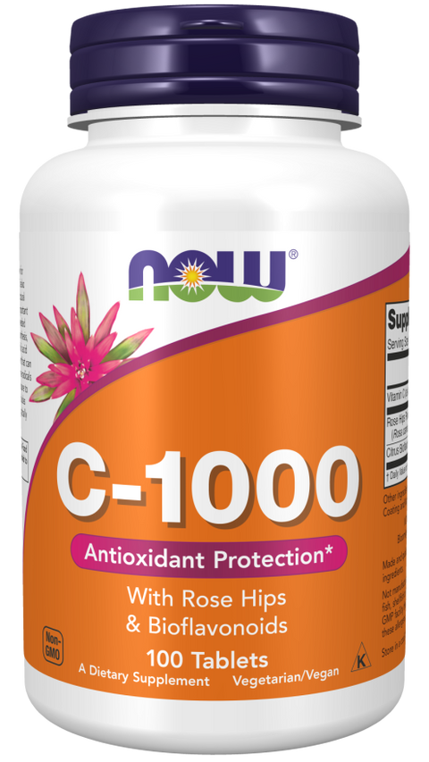 Vitamín C 1000 + šipky - NOW Foods