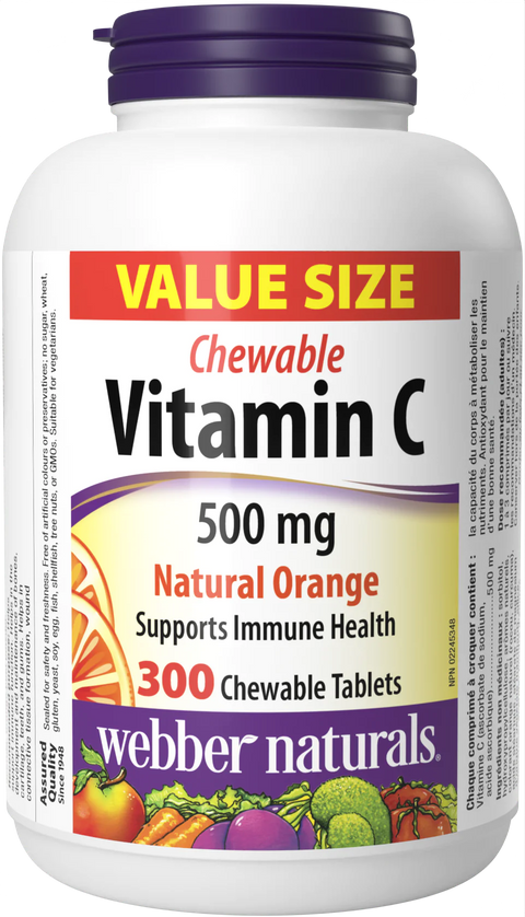 Vitamín C žuvacie tablety 500 mg s príchuťou pomaranča