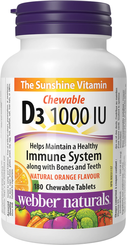 Vitamín D3 1000 IU cmúľací