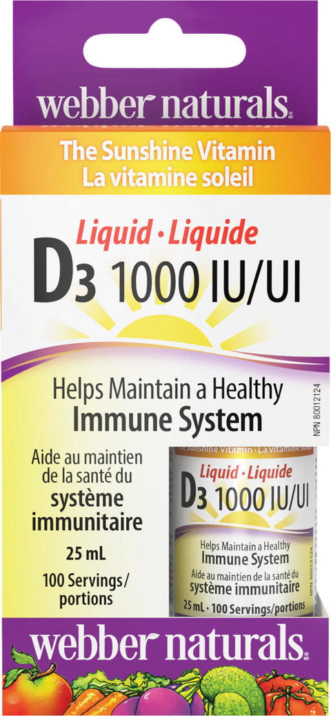 Vitamín D3 v tekutej forme 1000 IU